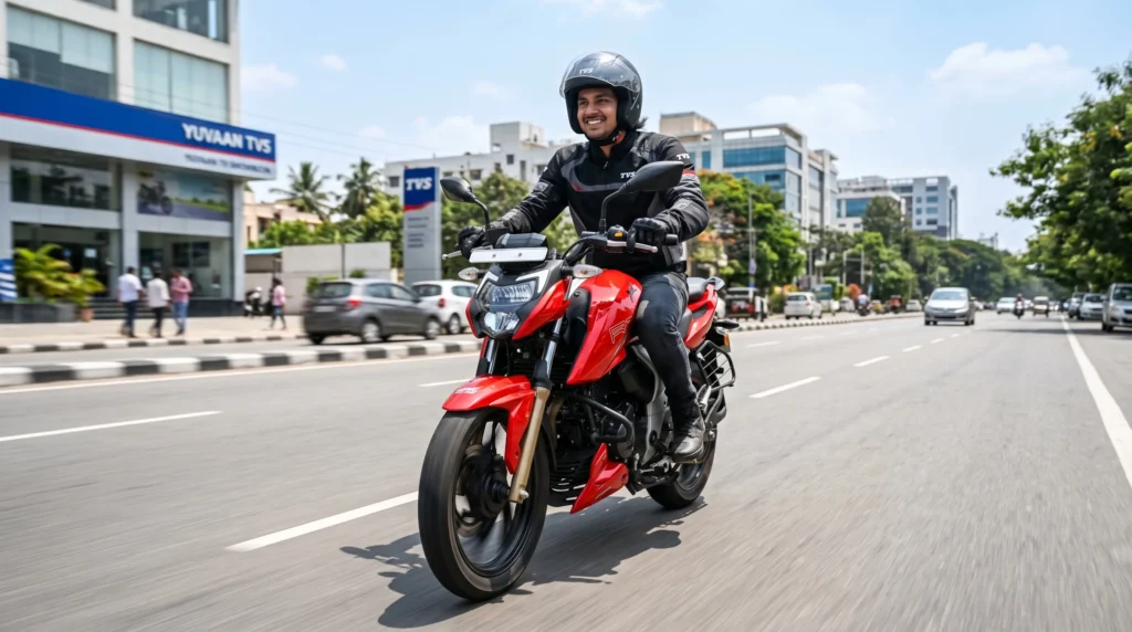 Real TVS Motorcycle Riding Experience – Yuvaan TVS Test Ride